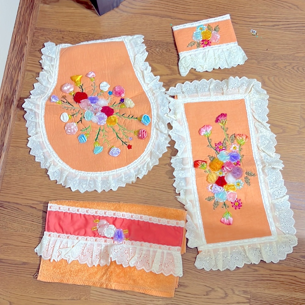 orange bath set